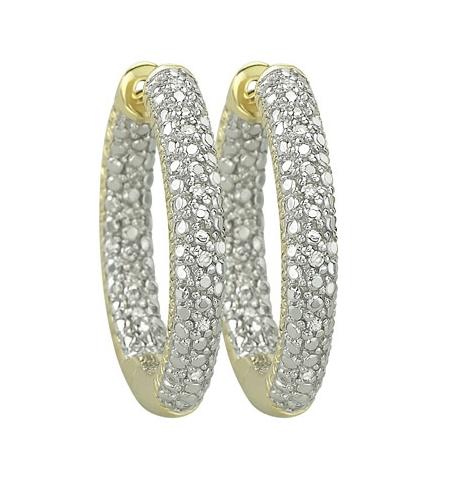 0.63 Ctw Diamond 14k Yellow Gold Round Shape Womens Diamond Earrings