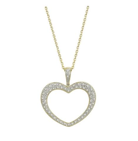 0.33 Ctw Diamond 14k Yellow Gold Round Shape Womens Diamond Necklace Pendant With 16 Inch Chain