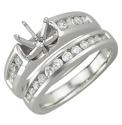 0.63 Ctw Diamond 14k White Gold Round Shape Wedding Engagement Ring