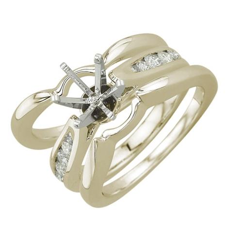 0.37 Ctw Diamond 14k Yellow Gold Round Shape Wedding Engagement Ring