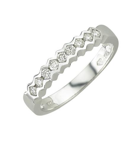 0.25 Ctw Diamond 14k White Gold Round Shape Womens Wedding Band Ring