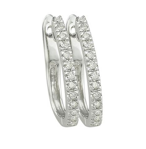 0.24 Ctw Diamond 14k White Gold Round Shape Womens Diamond Earrings