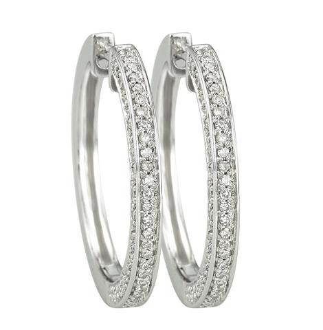 0.5 Ctw Diamond 14k White Gold Round Shape Womens Diamond Earrings