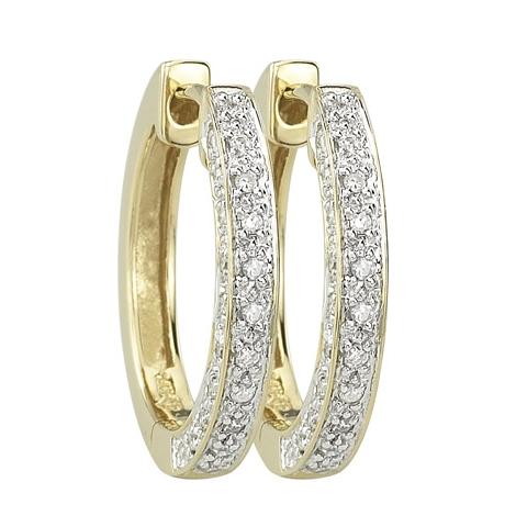 0.22 Ctw Diamond 14k Yellow Gold Round Shape Womens Diamond Earrings