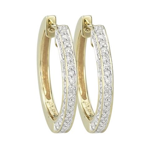 0.35 Ctw Diamond 14k Yellow Gold Round Shape Womens Diamond Earrings