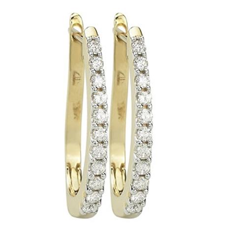 0.49 Ctw Diamond 14k Yellow Gold Round Shape Womens Diamond Earrings