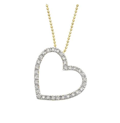 0.45 Ctw Diamond 14k Yellow Gold Round Shape Womens Diamond Necklace Pendant With 16 Inch Chain