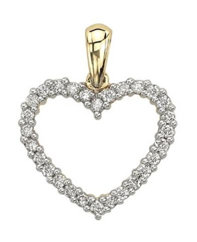 0.49 Ctw Diamond 14k Yellow Gold Round Shape Womens Diamond Necklace Pendant