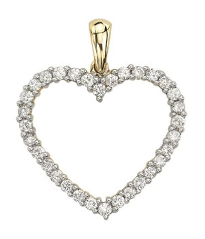 0.74 Ctw Diamond 14k Yellow Gold Round Shape Womens Diamond Necklace Pendant