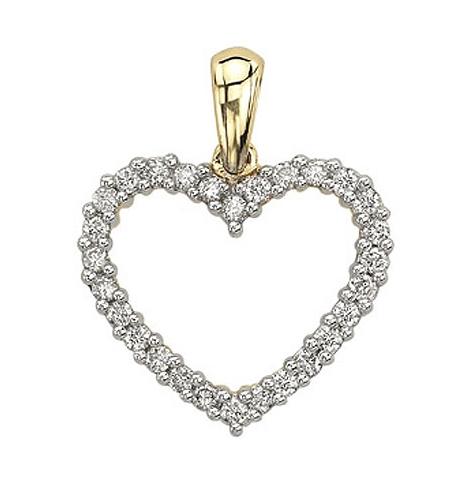 0.49 Ctw Diamond 14k Yellow Gold Round Shape Womens Diamond Necklace Pendant