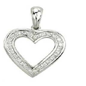 0.47 Ctw Diamond 14k White Gold Round Shape Womens Diamond Necklace Pendant