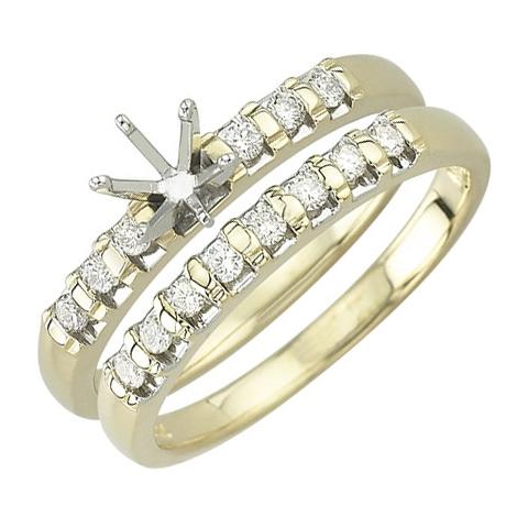 0.25 Ctw Diamond 14k Yellow Gold Round Shape Wedding Engagement Ring