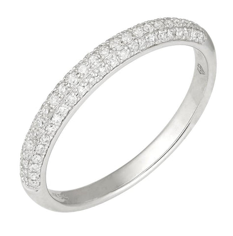 0.22 Ctw Diamond 14k White Gold Womens Diamond Ring