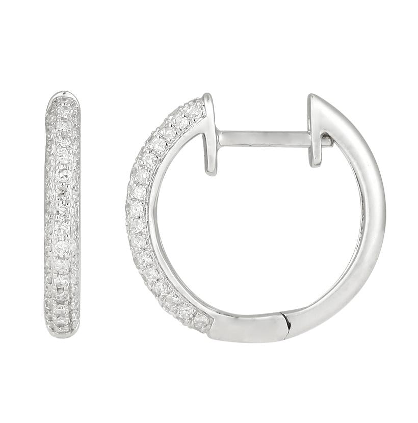 0.3 Ctw Diamond 14k White Gold Womens Diamond Earrings