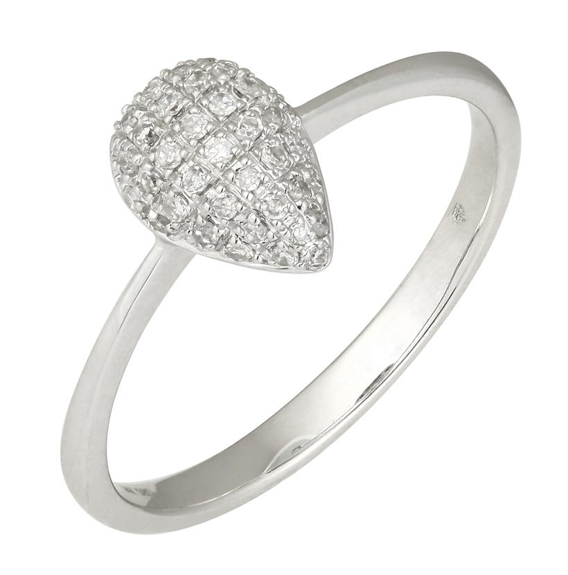 0.11 Ctw Diamond 14k White Gold Womens Diamond Ring