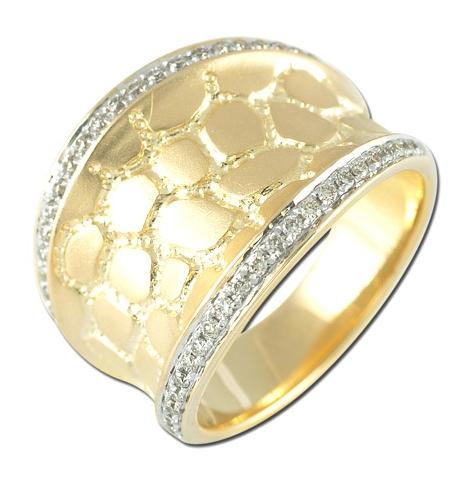 0.28 Ctw Diamond 14k Yellow Gold Round Shape Womens Diamond Ring