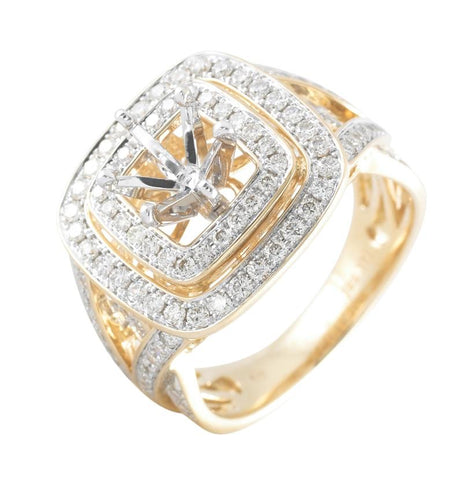 0.8 Ctw Diamond 14k Two Tone Gold Round Shape Wedding Engagement Ring