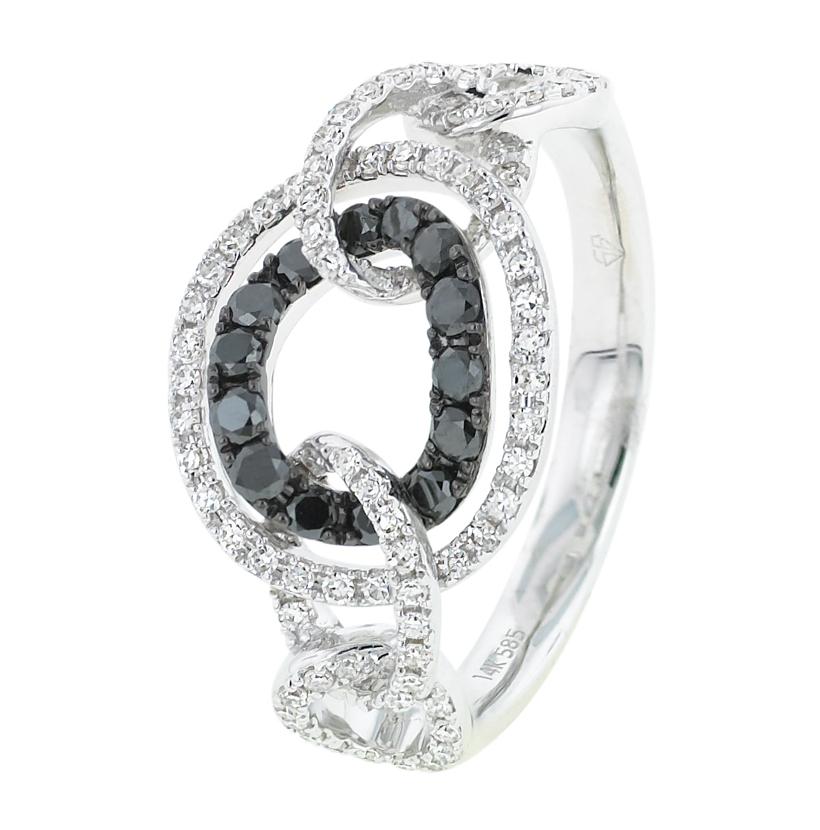 0.6 Ctw Diamond 14k White Gold Womens Diamond Ring