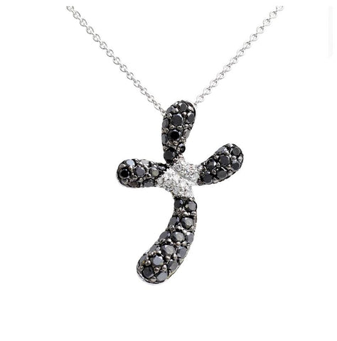 1.13 Ctw Diamond 14k White Gold Round Shape Womens Diamond Necklace Pendant With 16 Inch Chain