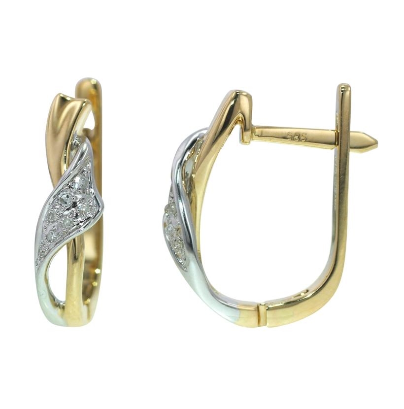 0.05 Ctw Diamond 14k Yellow Gold Round Shape Womens Diamond Earrings