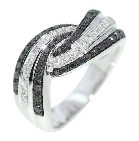 0.54 Ctw Diamond 14k White Gold Round Shape Womens Diamond Ring
