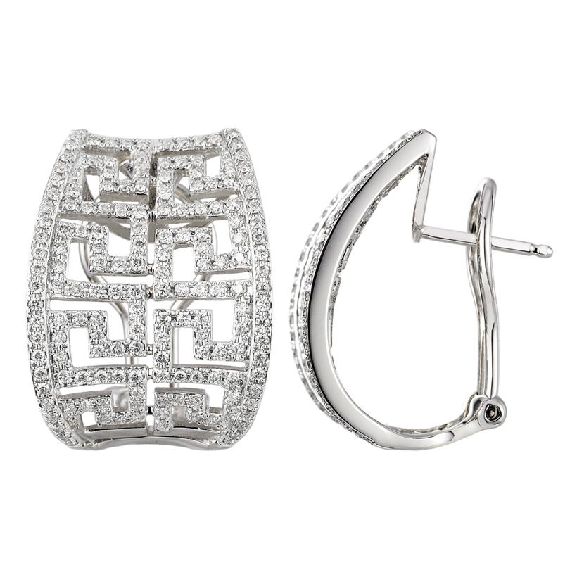 1 Ctw Diamond 14k White Gold Round Shape Womens Diamond Earrings