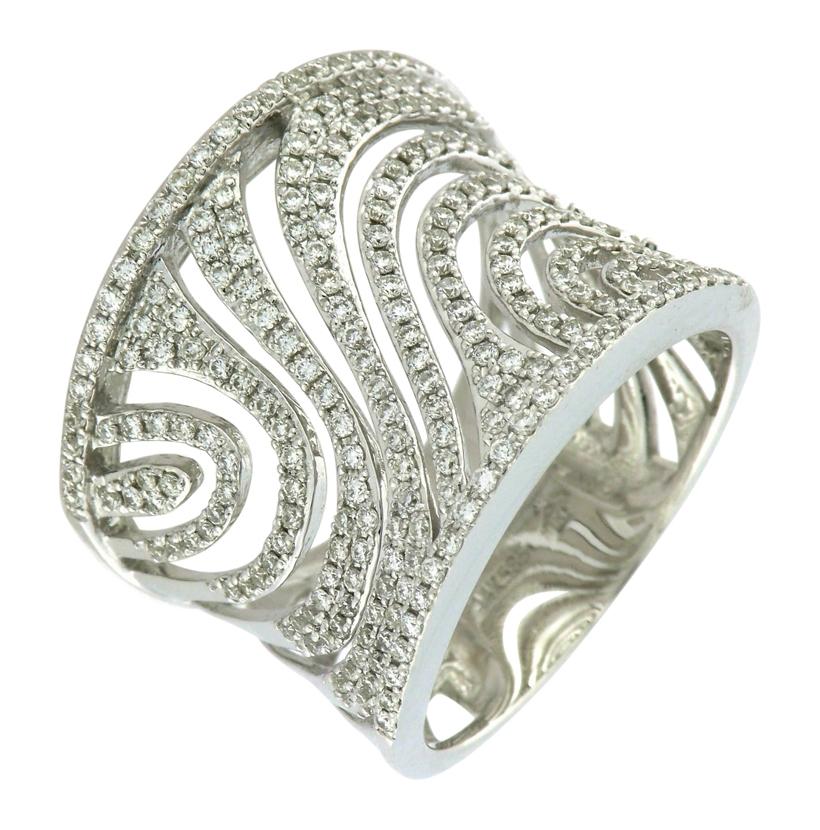 0.76 Ctw Diamond 14k White Gold Round Shape Womens Diamond Ring