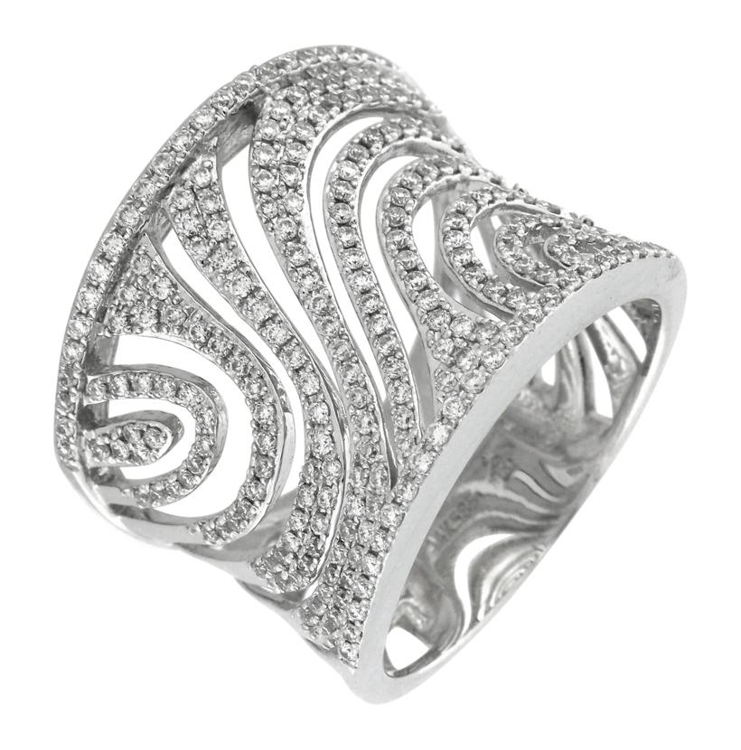 0.76 Ctw Diamond 14k White Gold Womens Diamond Ring