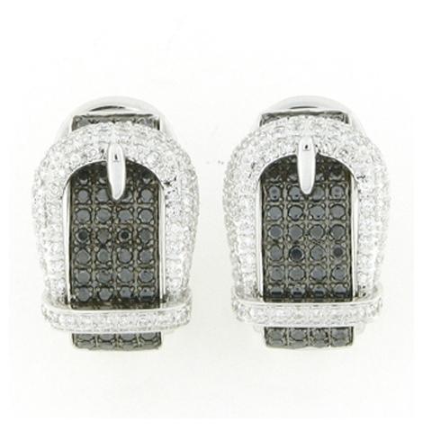 1.36 Ctw Diamond 14k White Gold Round Shape Womens Diamond Earrings