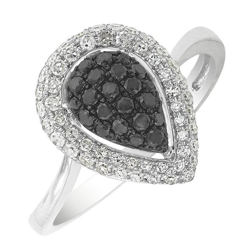 0.49 Ctw Diamond 14k White Gold Round Shape Womens Diamond Ring
