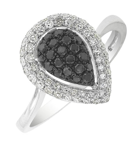 0.49 Ctw Diamond 14k White Gold Round Shape Womens Diamond Ring