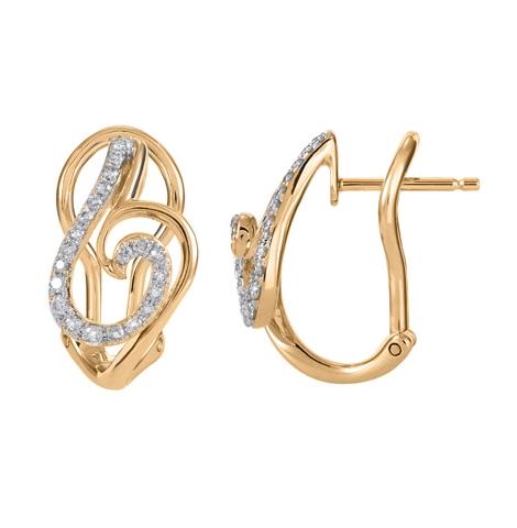 0.21 Ctw Diamond 14k Yellow Gold Womens Diamond Earrings