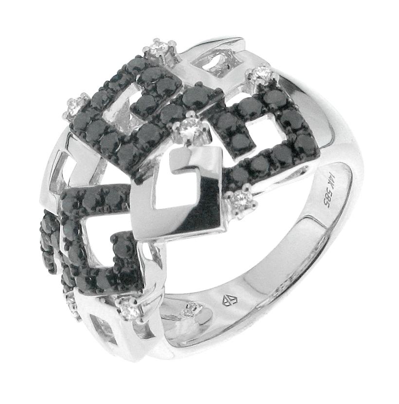0.73 Ctw Diamond 14k White Gold Round Shape Womens Diamond Ring