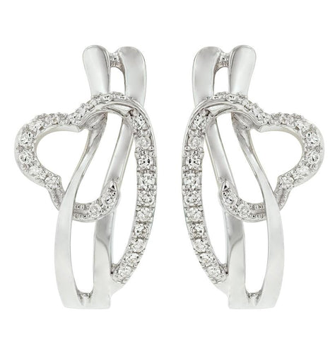 0.15 Ctw Diamond 14k White Gold Round Shape Womens Diamond Earrings