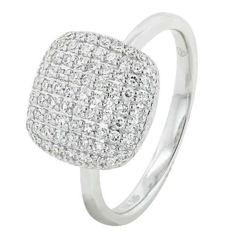 0.36 Ctw Diamond 14k White Gold Round Shape Womens Diamond Ring