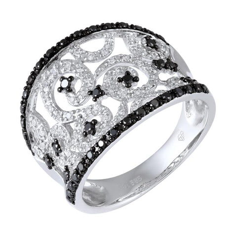 0.51 Ctw Diamond 14k White Gold Round Shape Womens Diamond Ring