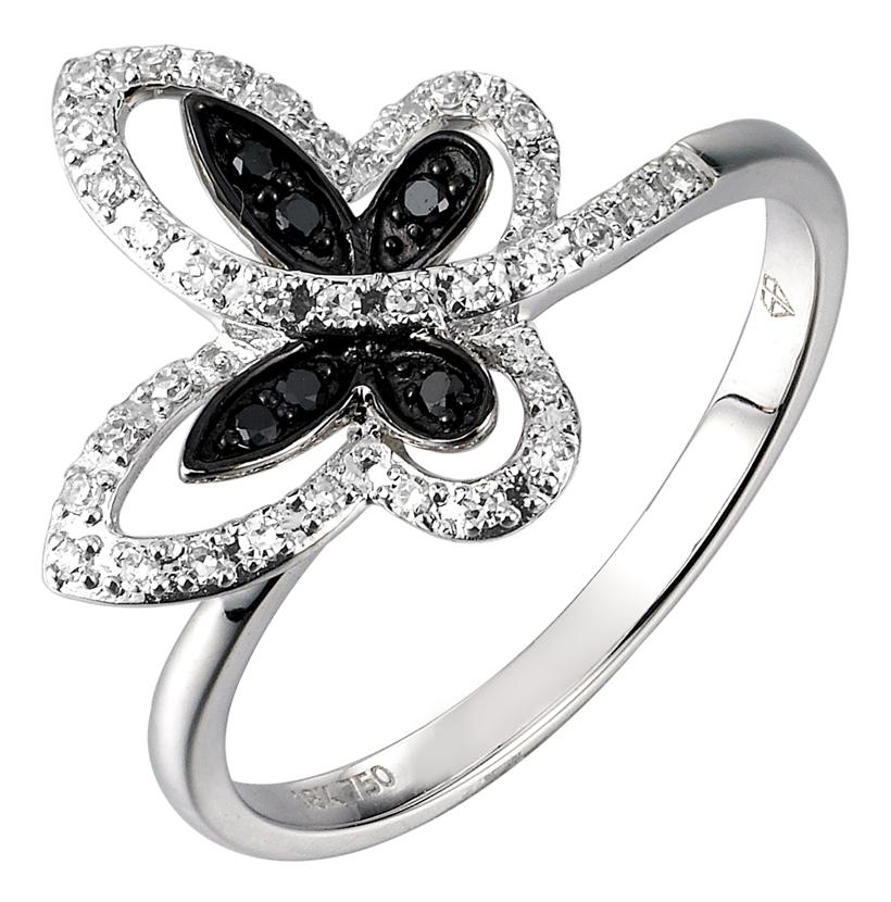 0.15 Ctw Diamond 14k White Gold Round Shape Womens Diamond Ring