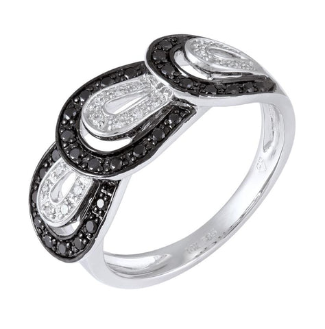 0.26 Ctw Diamond 14k White Gold Round Shape Womens Diamond Ring