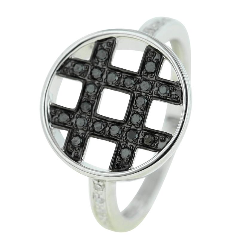 0.18 Ctw Diamond 14k White Gold Round Shape Womens Diamond Ring