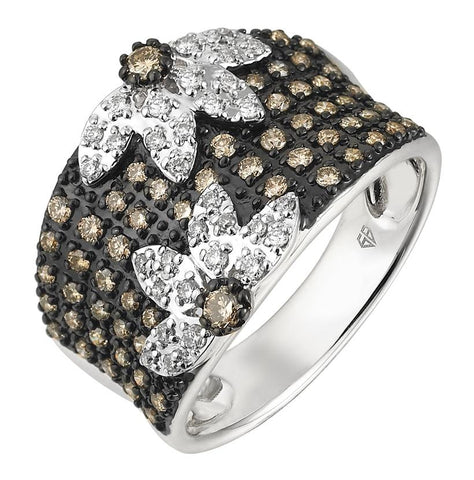0.67 Ctw Diamond 14k White Gold Round Shape Womens Diamond Ring