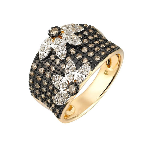 0.67 Ctw Diamond 14k Yellow Gold Womens Diamond Ring
