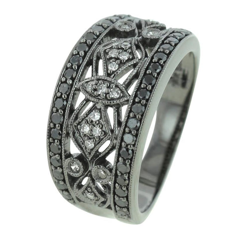 0.56 Ctw Diamond 14k White Gold Round Shape Womens Diamond Ring
