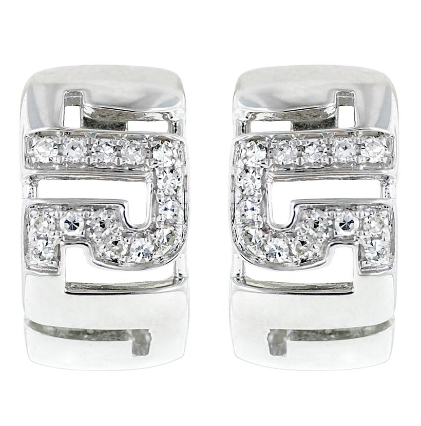 0.14 Ctw Diamond 14k White Gold Round Shape Womens Diamond Earrings