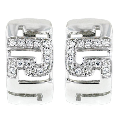 0.14 Ctw Diamond 14k White Gold Round Shape Womens Diamond Earrings