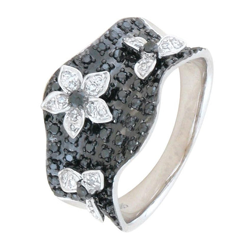 0.51 Ctw Diamond 14k White Gold Round Shape Womens Diamond Ring