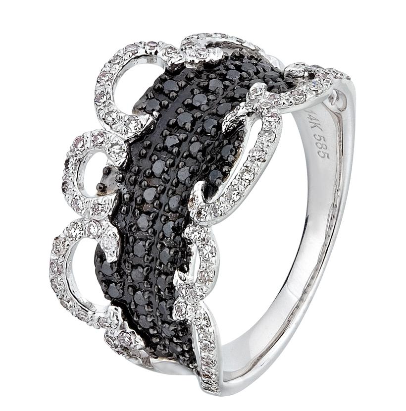 0.51 Ctw Diamond 14k White Gold Round Shape Womens Diamond Ring