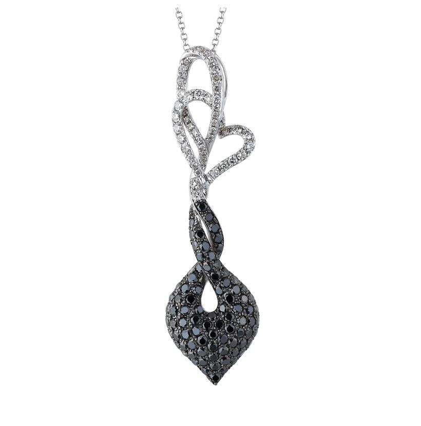 1.33 Ctw Diamond 14k White Gold Womens Diamond Necklace Pendant With 16 Inch Chain