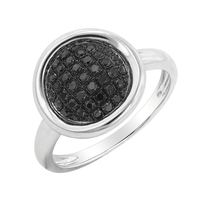 0.23 Ctw Diamond 14k White Gold Round Shape Womens Diamond Ring