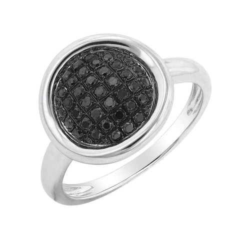 0.23 Ctw Diamond 14k White Gold Round Shape Womens Diamond Ring