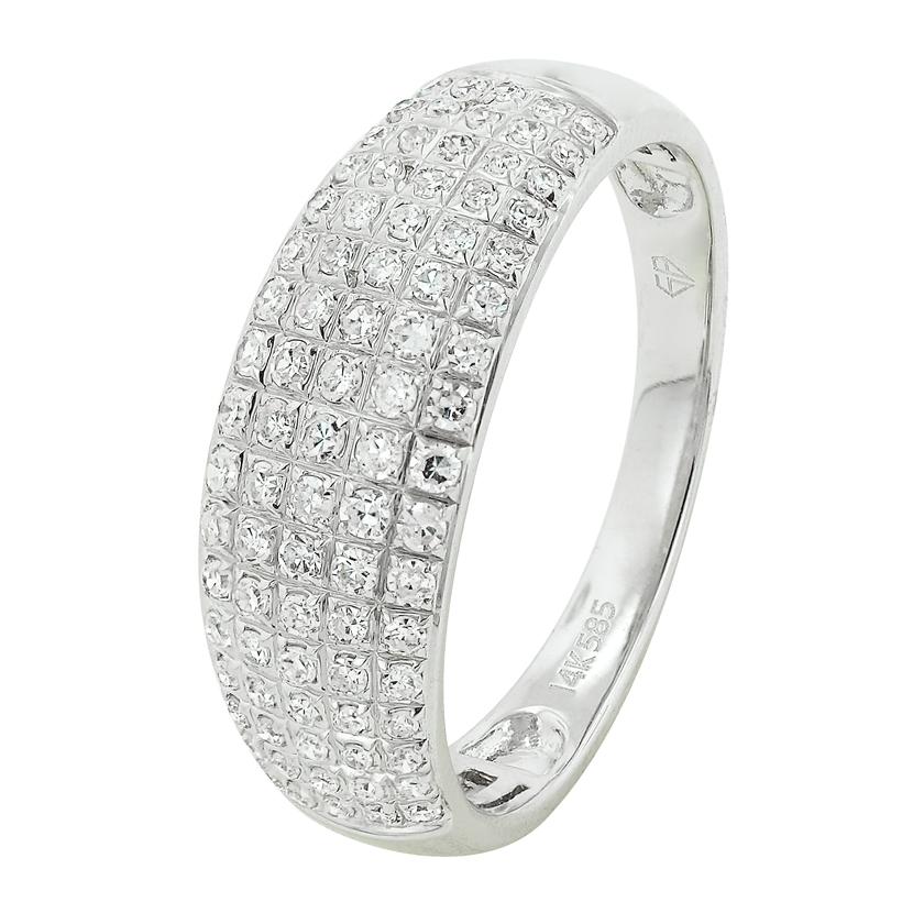 0.39 Ctw Diamond 14k White Gold Round Shape Womens Diamond Ring